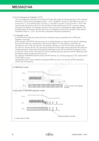 MB39A214APFT-G-JNERE1 Datasheet Page 20