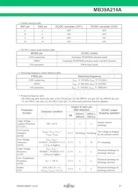 MB39A214APFT-G-JNERE1 Datasheet Page 21