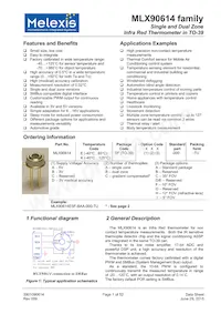 MLX90614ESF-DCI-000-TU Fiche technique Page 1