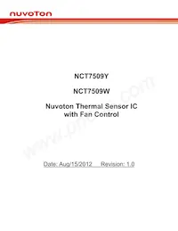 NCT7509W數據表 封面