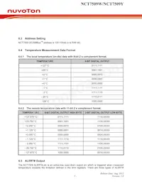 NCT7509W Datasheet Page 9