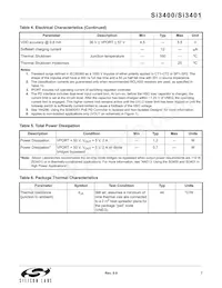SI3400-E1-GM Datasheet Page 7