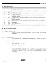 U5021M-NFPY Datasheet Page 3