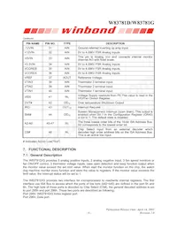 W83781G Datasheet Page 10