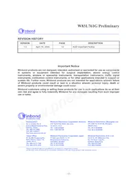 W83L761G Datasheet Page 16