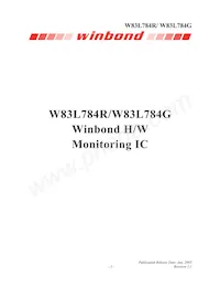 W83L784G Datasheet Cover