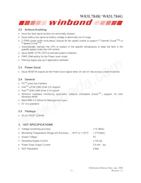 W83L784G Datasheet Pagina 7