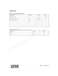 ZXRE125FRSTOA Datasheet Page 2