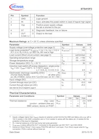 BTS410F2 E3062A Datasheet Page 2