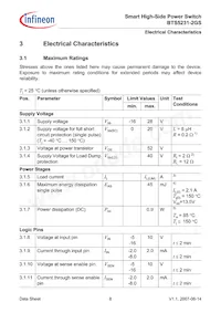 BTS52312GSXUMA1 Datasheet Page 8