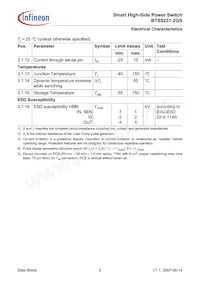 BTS52312GSXUMA1 Datasheet Page 9