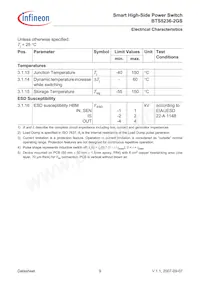 BTS52362GSXUMA1 Datasheet Page 9