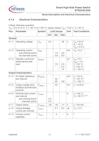 BTS52362GSXUMA1 Datasheet Pagina 13