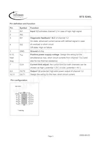 BTS5240LNT Datasheet Page 3