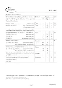 BTS5240LNT Datasheet Page 5