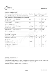BTS5240LNT Datasheet Page 6