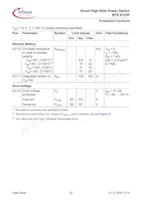 BTS6123P Datasheet Page 22