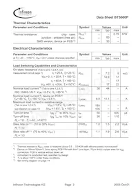 BTS660P E3180A Datasheet Page 3
