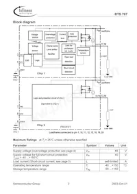 BTS707 Datasheet Page 2