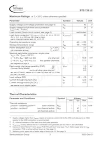 BTS728L2 Datasheet Page 3