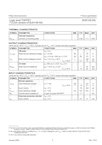 BUK125-50L Datasheet Pagina 3