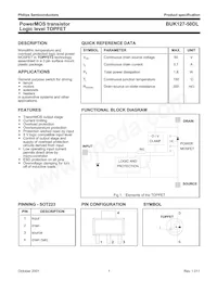 BUK127-50DL Datasheet Cover