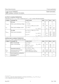 BUK129-50DL Datasheet Page 3
