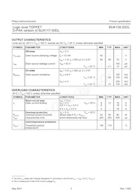 BUK138-50DL數據表 頁面 3