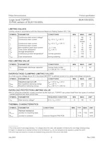 BUK139-50DL Datasheet Page 2