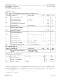 BUK210-50Y Datasheet Page 2