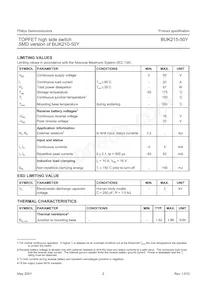 BUK215-50Y Datasheet Page 2