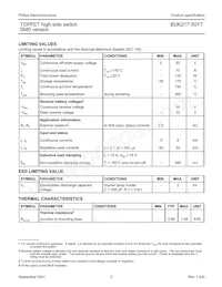 BUK217-50YT Datasheet Page 2
