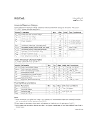 IRSF3021LTR Datasheet Page 2