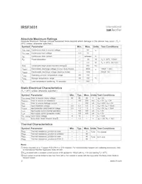 IRSF3031LTR Datasheet Page 2