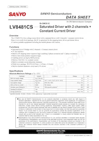 LV8481CS-TE-L-H數據表 封面