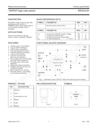 PIP3210-R 데이터 시트 표지