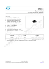 ST2052BDR Datasheet Cover