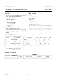 TDF5140AP/C1 Datasheet Page 2