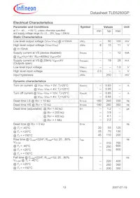 TLE6280GPAUMA2 데이터 시트 페이지 12