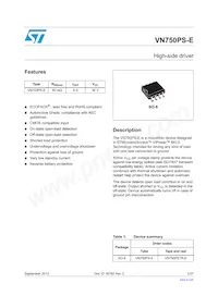 VN750PS-E Datasheet Cover