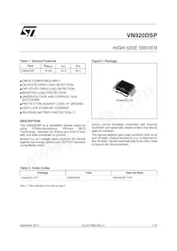 VN920DSPTR-E Datasheet Cover