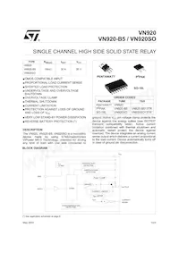 VN920SOTR-E Datasheet Cover