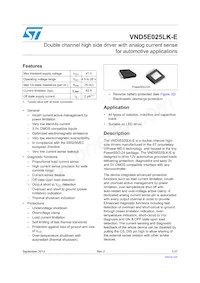VND5E025LK-E Datasheet Cover