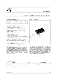 VND600-E 데이터 시트 표지