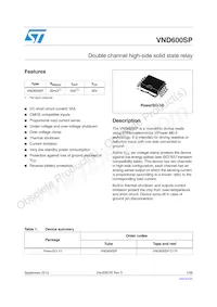 VND600SP13TR Datasheet Cover