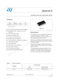 VND810PTR-E Datasheet Cover