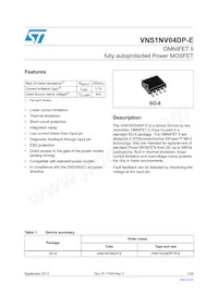 VNS1NV04DP-E Datasheet Cover