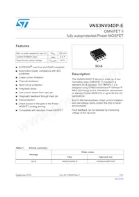 VNS3NV04DP-E Datasheet Cover