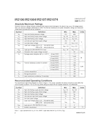 IR2107STR Datasheet Page 2