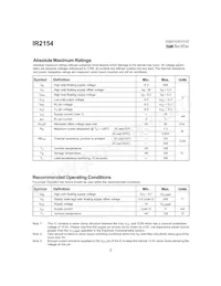 IR2154S Datasheet Page 2